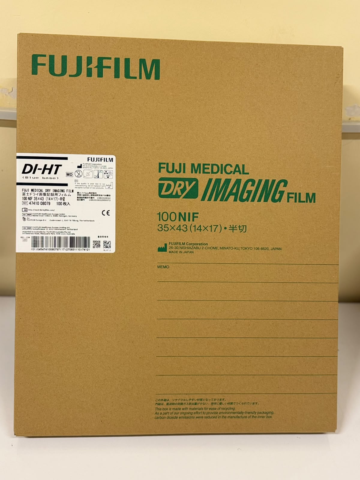 FUJIFILM Termal Lazer görüntüləmə filmi DI-HT 35*43 N100